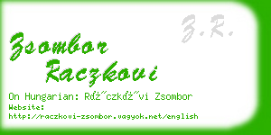 zsombor raczkovi business card